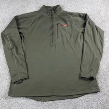 Sitka Gear Shirt Mens Extra Large Green Core Midweight Base Layer Hunting Fleece