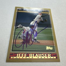Jeff Blauser 1998 TOPPS AUTOGRAPHED SIGNED # 52 Atlanta Braves