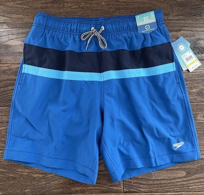 Speedo Men's Swim Shorts Swimwear Trunks Bottoms Swimsuit UPF 50+, Blue Medium