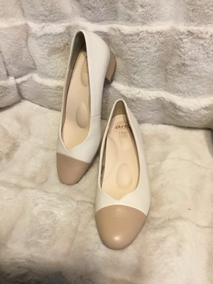 Rare Ara Women s Shoes  Nanette Heel Pump Shoe - Sand Cream, Size 8 US NEW