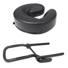Master Massage Universal Adjustable Face Cradle & 3.5" Cushion Set, Black