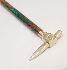 3 Piece Wooden Walking Cane with Ornate Brass T -Handle Decorative Walking Stick