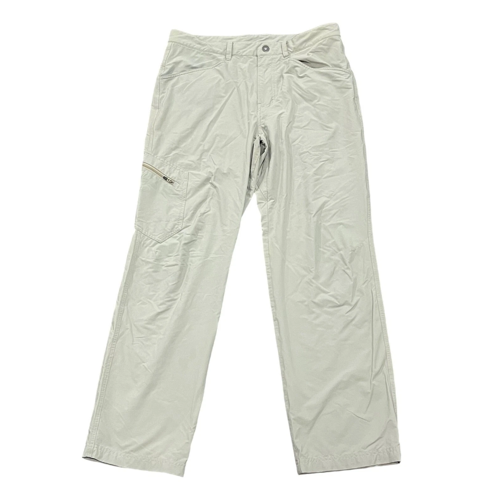 Patagonia Rock Craft Pants Khaki Cargo Zip Pocket Outdoor Hiking Men's 33