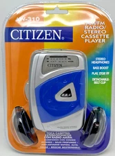 Citizen AW-310 AM/FM Radio Stereo Cassette Player With Headphone Brand New