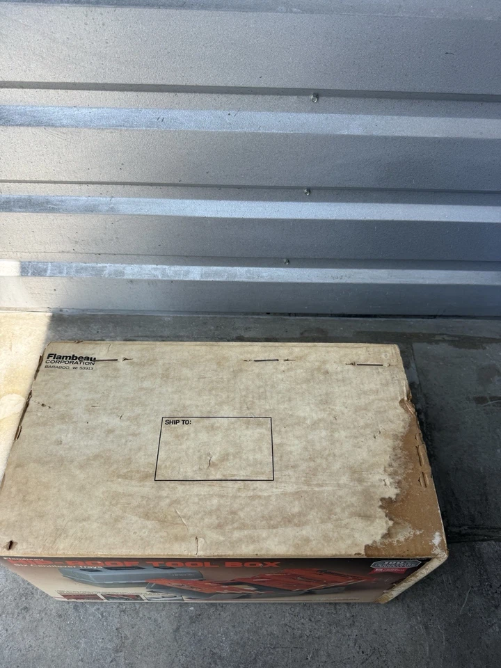 Caja de herramientas Flambeau 6 bandejas techo cadera sellado de fábrica 1983 vintage Foto 4 de 4