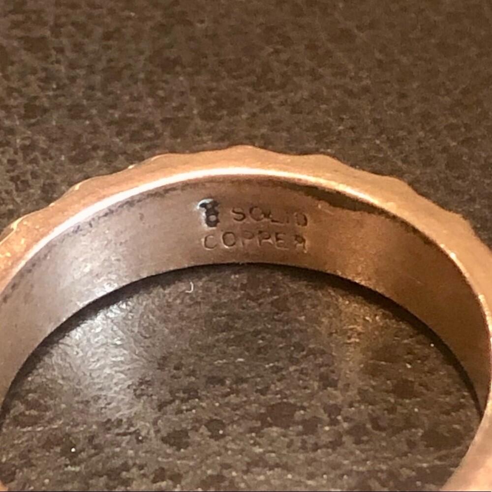 Solid Copper Rope Braided Single Band Ring Sz 7-3… - image 6