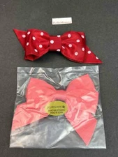 American Girl Kit Hair Accessories Pink Ribbon Red Polka Dot Christmas Barrette