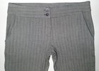 Women's Exact Change Gray Striped 2 Pockets Hip Hugger Capri Cropped Pants Sz 5 — photo 2