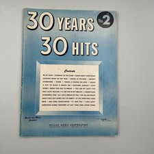 Vintage Sheet Music Booklet 1920-1950s 60 Songs Piano 30 Years 30 Hits No.2