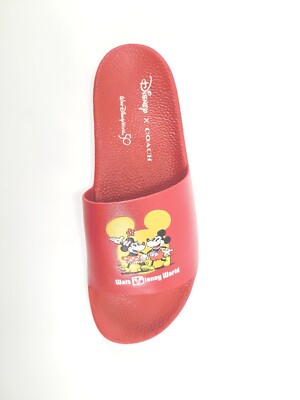 Coach Mickey Minnie Slide Electric Red Men display picture 3
