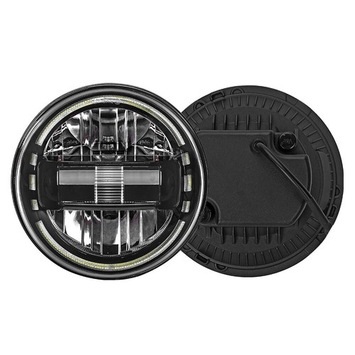 For Jeep Wrangler JL Rubicon/Sahara 2018+ Halo LED Headlights w/Braket Fog Lamp - Picture 7 of 18