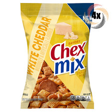 4x Bags Chex Mix White Cheddar Flavor Savory Assorted Snack Mix 3.75oz