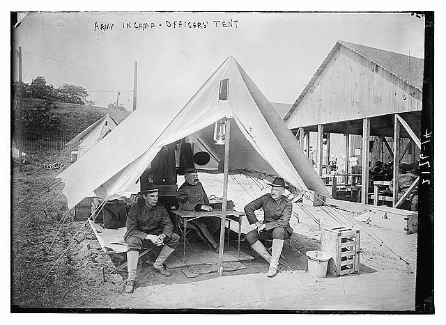 Army in camp officer's tent c1900 Large Old Photo Australia
