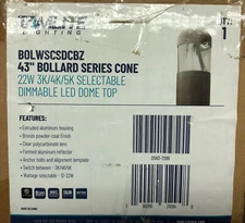 TAMLITE BOLWSCSDCBZ 43'' 22W BOLLARD SERIES LED CONE LIGHT NEW!!