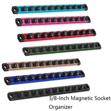 WORKPRO 3/8''DriveMagnetic Socket Organizer Aluminum Alloy Socket Rail(noSocket)