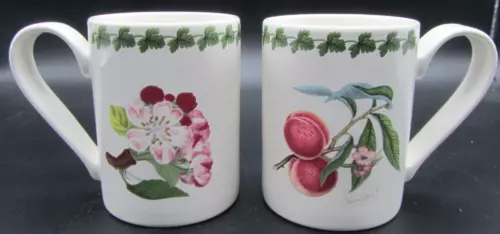 Portmeirion Pomona Set of 2 Mugs Grimwoods Royal George 4" Tall w/Laurel Band