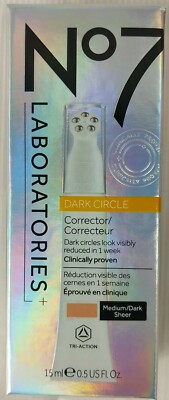 No7 Laboratories Dark Circle Corrector Medium/Dark Sheer 15ml 0.5oz. new