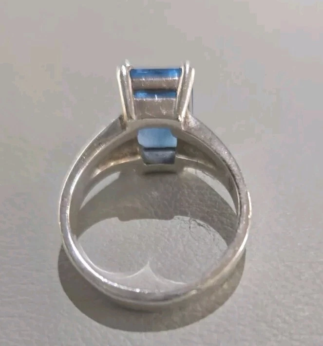 Anillo James Avery Retirado Bella Topacio Azul Talla 7.5 Foto 2 de 4