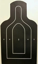 M-9 DOD US Army 25 Meter E Silhouette 9mm Pistol Target, 23.5" x 39"