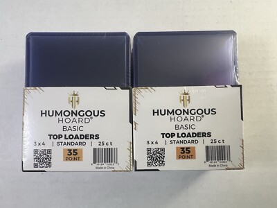 Humongous Hoard 3'' x 4'' Basic 35Pt Top Loaders Lot: 50 Count