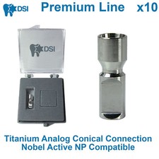 10 x Dental Lab Implant Replica Analog Conical Connection Nobel Active NP