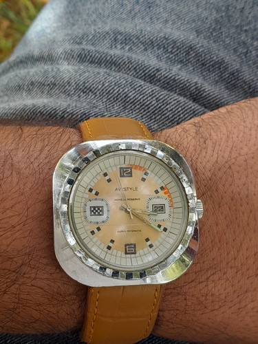 RELOJ PULSERA VINTAGE AVYSTYLE PARIS SUPER DATOMATIC ESFERA RALLY 42 MM - Imagen 3 de 13
