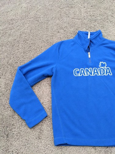 Canada Vancouver 2010 Olympics Pullover Mens Extra Small Blue Fleece Elevate - Picture 3 of 13