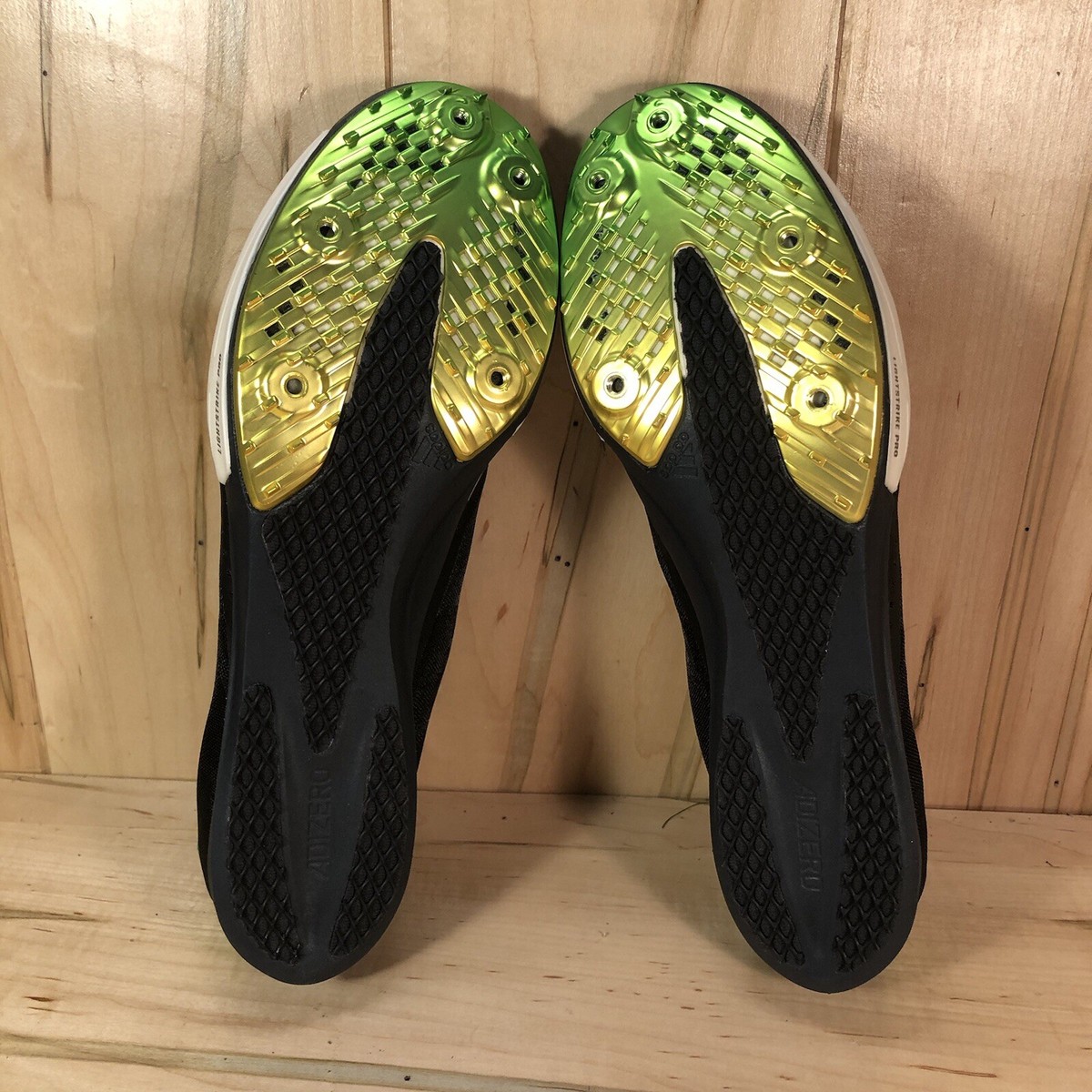 Adidas Adizero Ambition Athletic Black Green Track Spikes GY8401 Men\'s Size 12 Adidas Adizero Ambition Athletic Black Green Track Spikes  main image 2