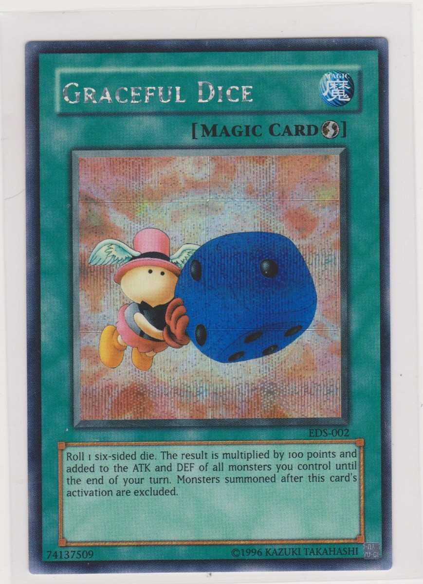 Yugioh Graceful Dice Secret Rare Holo Foil EDS-002 Pack Fresh Never Played