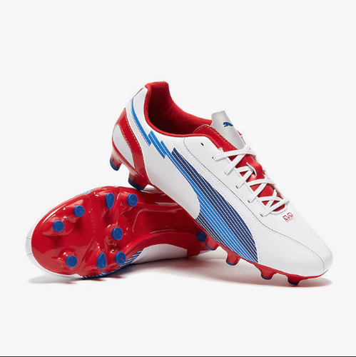 Puma Junior Soccer Shoes - Puma evoSPEED 5 FG - Firm Ground - Youths Soccer  Cleats - White-White-Puma Silver