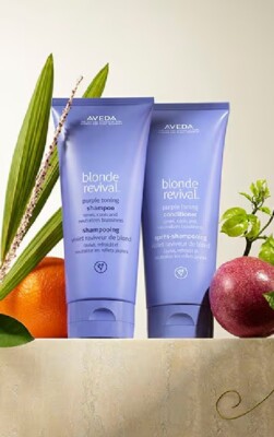 Aveda BLONDE REVIVAL Purple Toning Shampoo & Conditioner Duo 1.4 oz Each New