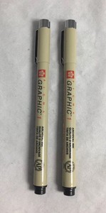 Sakura Graphic 2 Black Pigment Ink Drawing Pen XSDK2-49 12 each New