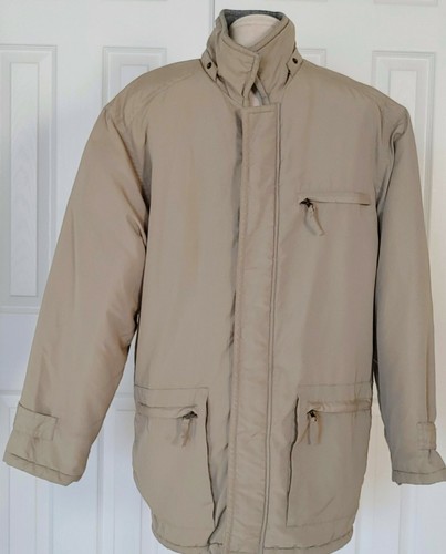 Khaki Insulated Jacket Coat Size 