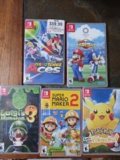 Lot of 5 Replacement Case ONLY - POKEMON, Mario, Luigi Nintendo Switch Box