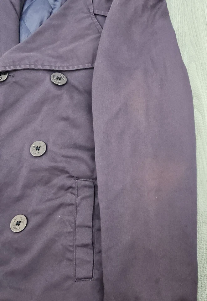 Kids Wes and Willy Navy Blue Peacoat Jacket Small 100% Cotton Sailor Buttons - Image 4 of 4