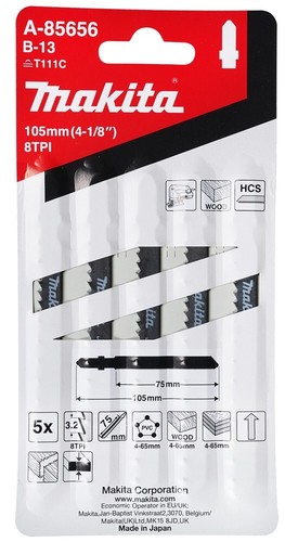 Makita A-85656 Jig Saw Blade 105 x 1,25 mm - Picture 2 of 4
