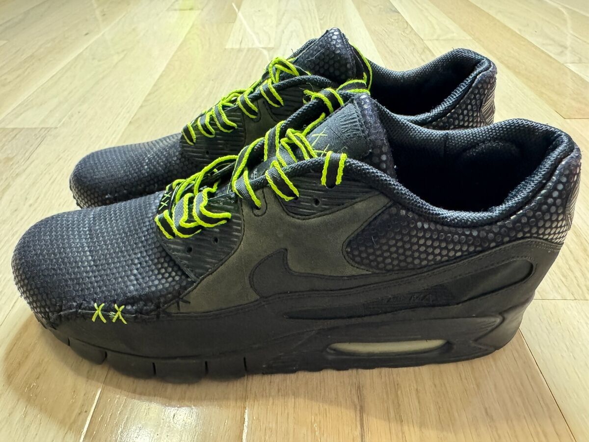2008 KAWS Nike Air Max 90 Current Premium Black Volt 346114 2008 KAWS Nike Air Max 90 Current Premium Black Volt 346114