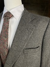 VTG Harve Benard 48R USA MADE 100 Wool Tweed Herringbone 2Btn Blazer Jacket