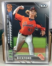 2016 BOWMAN SCOUTS TOP 100 5X7 #76 PHIL BICKFORD MILWAUKEE BREWERS 33/49