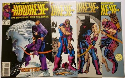 HAWKEYE 1 2 3 4 Marvel Comics 1994 mini-series LOT of Four