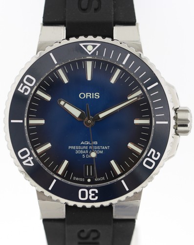 Oris Aquis Date Blue Edelstahl Ø43 mm Ref. 01 400 7763 4135 Box & Papiere - Bild 2 von 13