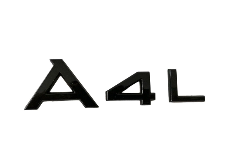 BLACK FIT AUDI A4L REAR TRUNK EMBLEM BADGE NAMEPLATE DECAL LETTER NUMBER NEW