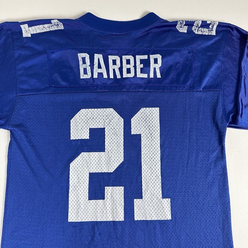 New York Giants Tiki Barber #21 Vintage Blue Reebok NFL Equipment Jersey Medium - Picture 3 of 9
