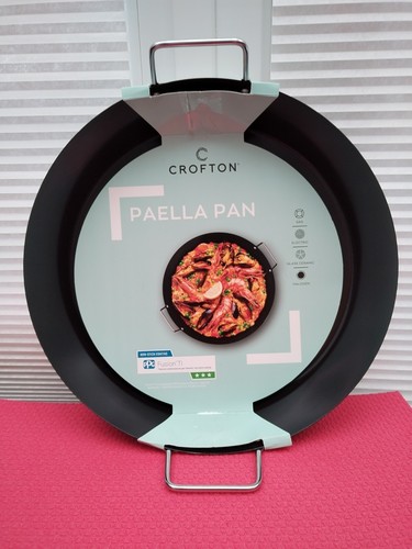 CROFTON PAELLA PAN HEAVY DUTY METAL STEEL LARGE FOOD 38cm-DEEP 7cm-5.7L MULTIUSE - Picture 18 of 24