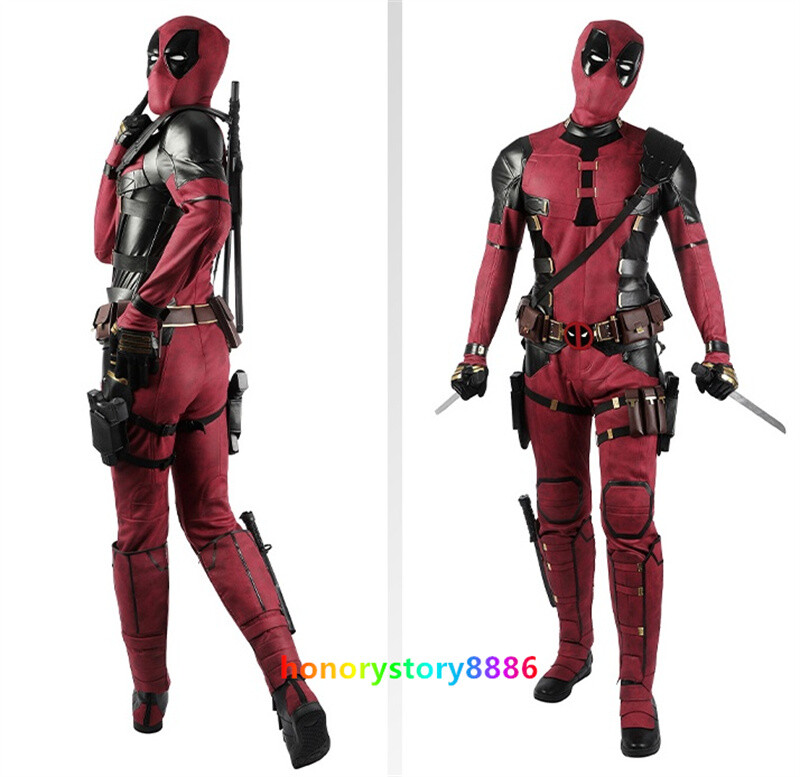 Deadpool Wade Winston Wilson Bodysuit Hat Cosplay Outfit Halloween Men's Clothes image 7