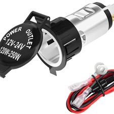 Car Cigarette Lighter Socket, 12V Vehicle Power Outlet Cigarette Lighter Adapter