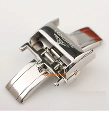 18mm Genuine LONGINES Steel Deployment Folding Buckle Watch Strap Band Pin