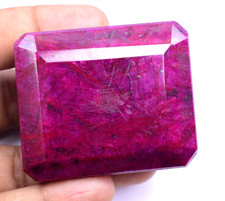 684.5 Ct Natural Huge Red Ruby Certified Earth-Mined Emerald Cut Loose Gemstone