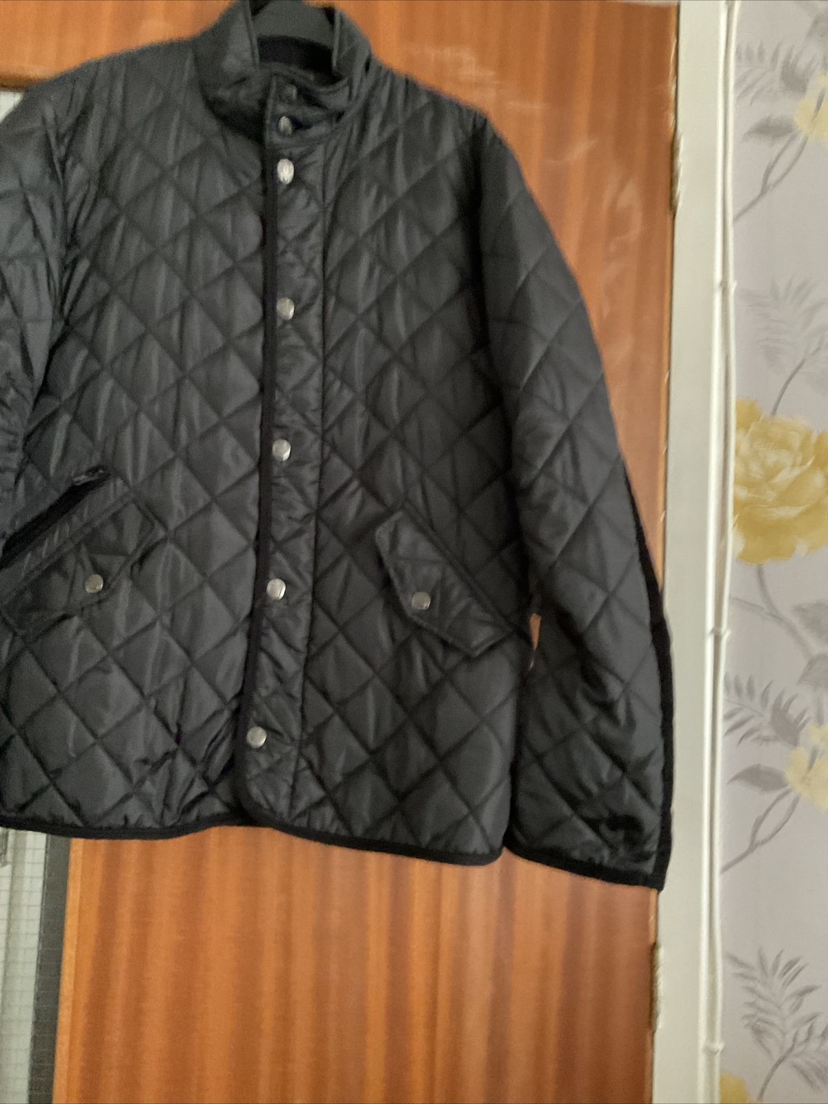 Giacca trapuntata William Hunt Saville Fila nera tiro caccia petto medio 42