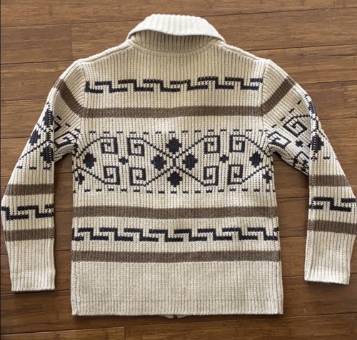Pendleton Westerly Big Lebowski Cowichan Zip Wool Dude Sweater Cardigan Sz Small - 第 2/8 張圖片